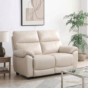 Rocco Chalk Leather 2 Seater Sofa