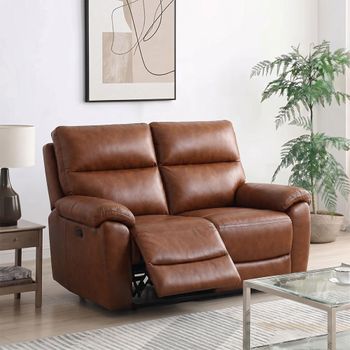 Rocco Saddle Leather Power Recliner 2 Seater Sofa