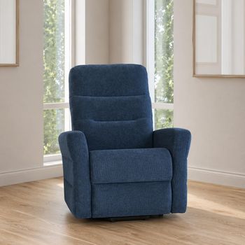 Madison Navy Blue Fabric Electric Recliner Tilt and Rise Sofa Armchair