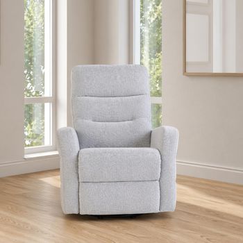 Madison Silver Grey Fabric Electric Recliner Tilt and Rise Armchair