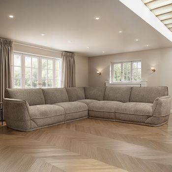 Tamson Fabric Modular Pebble Corner Sofa