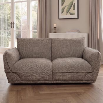 Tamson Fabric 2 Seater Pebble Sofa
