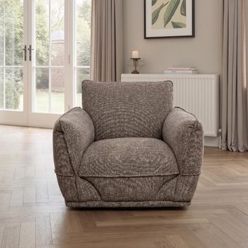 Tamson Swivel Fabric Pebble Sofa Armchair