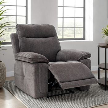 Cadenza Charcoal Fabric Electric Recliner Sofa Armchair