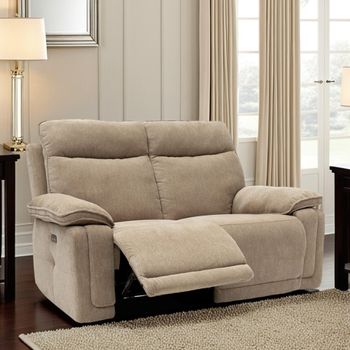 Cadenza Camel Fabric 2 Seater Electric Recliner Sofa
