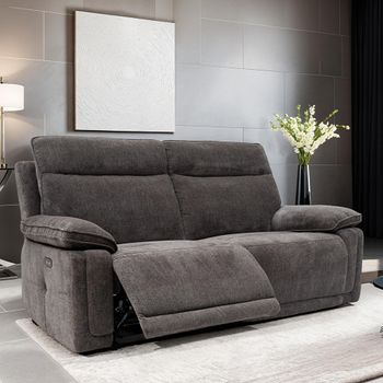 Cadenza Charcoal Fabric 2 Seater Electric Recliner Sofa