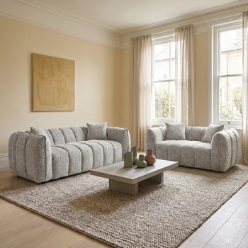 Venice Grey Fabric 3+2 Seater Sofa Set