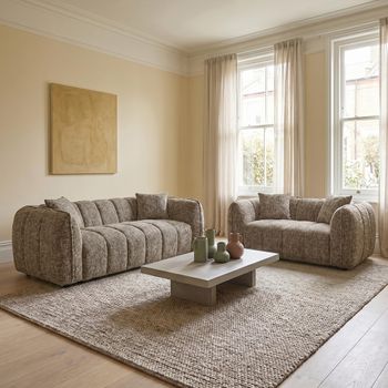 Venice Mocha Fabric 3+2 Seater Sofa Set