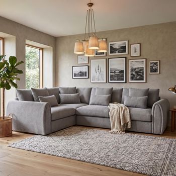 Mirabel Grey Fabric LHF Corner Sofa