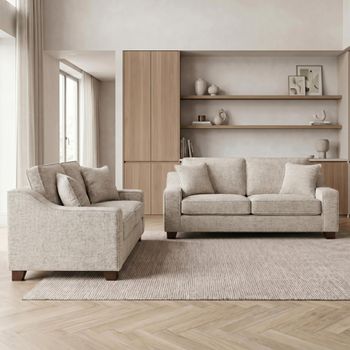 Nebraska Beige Fabric 3+2 Seater Sofa Set