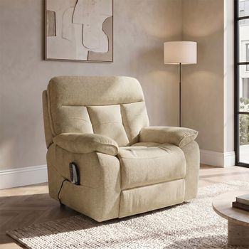 Cornwall Rise Beige Fabric Recliner Armchair