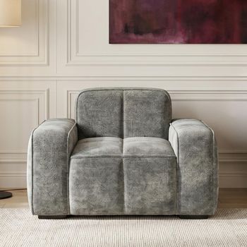 Paris Grey Fabric Armchair