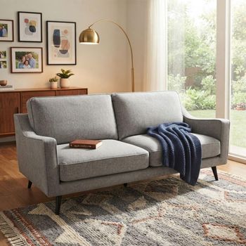Daffy Greige Linen Fabric 2.5 Seater Sofa