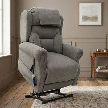 Berkshire Electric Stone Fabric Quad Motor Recliner Armchair