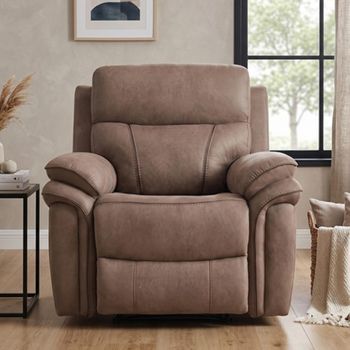Richmond Electric Leather Look Fabric Sahara Recliner Armchair