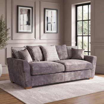 Fantasia Fabric 4 Seater Sofa - Colours Available