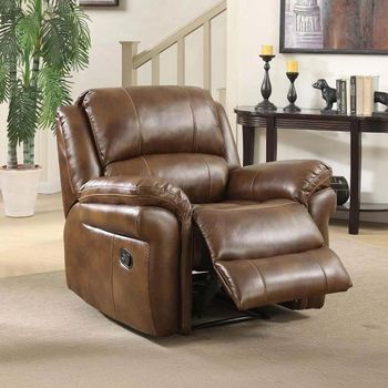 Clearance - Farnham Tan Leather Recliner Armchair