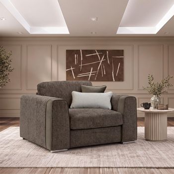 Naples Mocha Fabric Sofa Armchair