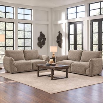 Angelo Sofa - 3+2 Seater - Beige - Fabric