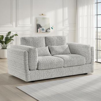 Bari Grey Fabric 2 Seater Sofa