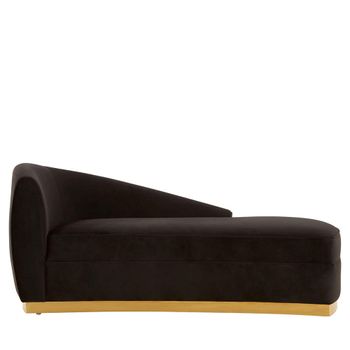 Batix Chaise Left Arm Black Fabric