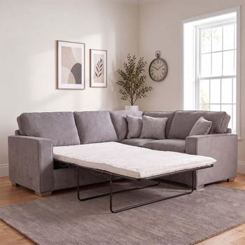 Chicago Fabric Pull Out L2S/COR/RH1 Bed Corner Sofa - Colours Available