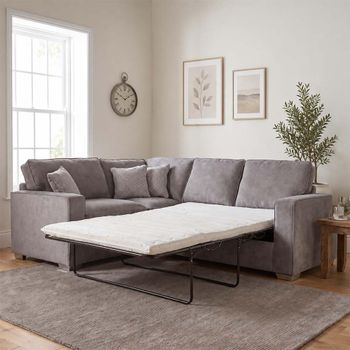 Chicago Fabric Pull Out LH1/COR/R2S Bed Corner Sofa - Colours Available