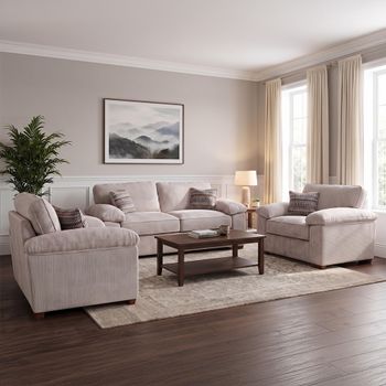 Dexter Fabric 3+1+1 Seater Sofa Set - Colours Available