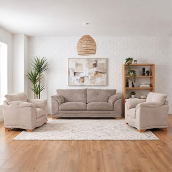 Nicole Fabric 3+1+1 Seater Sofa Set - Colours Available