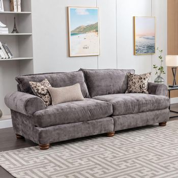 Viscount Fabric 4 Seater Sofa - Colours Available