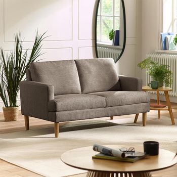 Daisy Coyote Grey Fabric 2 Seater Sofa