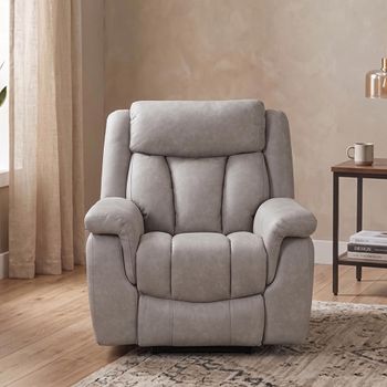 Dylan Electric Sandstone Fabric Recliner Armchair