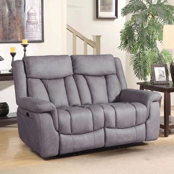 Dylan Grey Fabric 2 Seater Electric Recliner Sofa