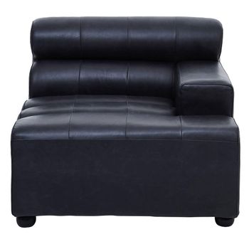 King Distressed Slate Grey Leather LHF Sofa