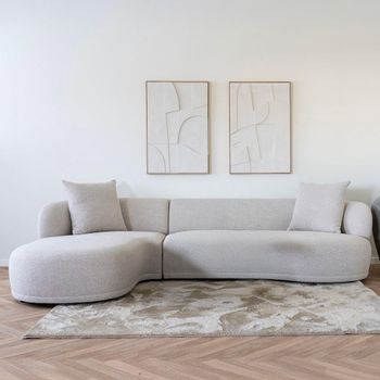 Kingston Natural Fabric LHF Lounge Sofa