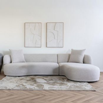 Kingston Natural Fabric RHF Lounge Sofa