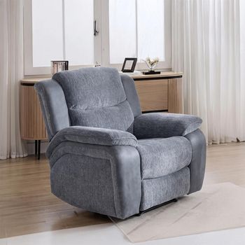 Legend Grey Fabric Recliner Armchair