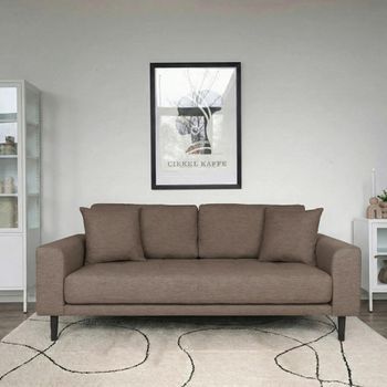 Lido Brown Fabric 2.5 Seater Sofa