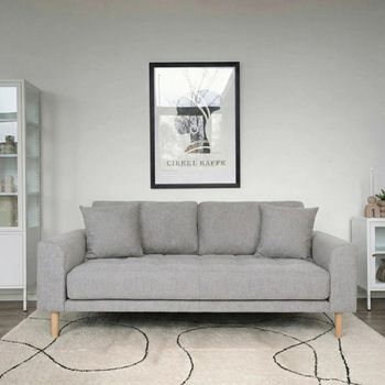 Lido Light Grey Fabric 2.5 Seater Sofa