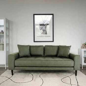 Lido Olive Green Fabric 2.5 Seater Sofa