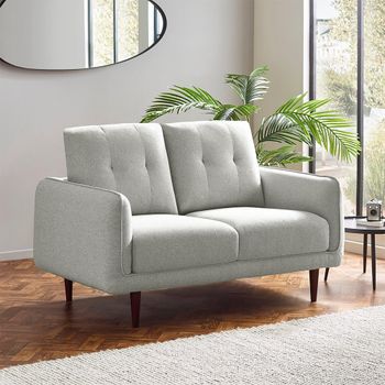 Remy Light Grey Fabric 2 Seater Sofa