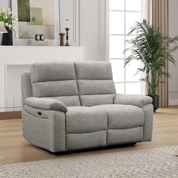 Westbury Power Grey Fabric 2 Seater Recliner Sofa