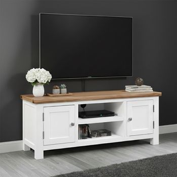 Lundy White Painted 120cm 2 Door TV Unit