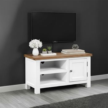 Lundy White Painted 90cm 1 Door TV Unit