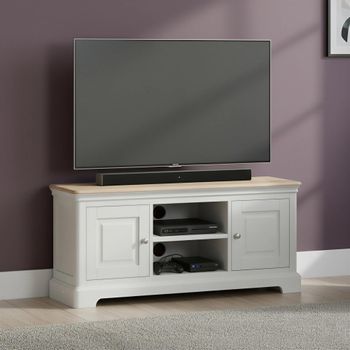 Cromwell Grey Painted 135cm 2 Door Large TV Unit