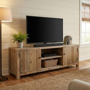 Langley Reclaimed Pine 140cm 2 Door TV Unit