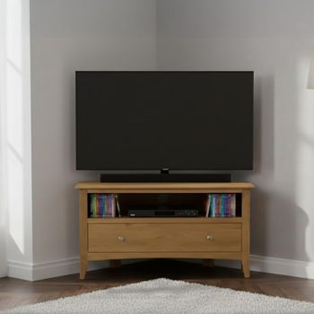 Kilkenny Oak 1 Drawer Corner TV Unit