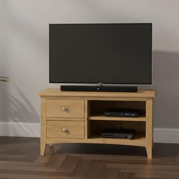 Kilkenny Oak 2 Drawer Small TV Unit