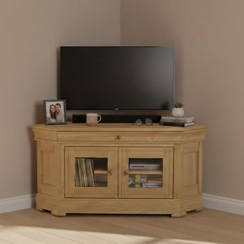 Moreno Oak 1 Drawer Corner TV Unit