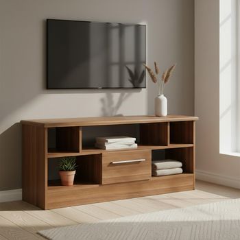 Sherwood Walnut 110cm 1 Drawer TV Unit
